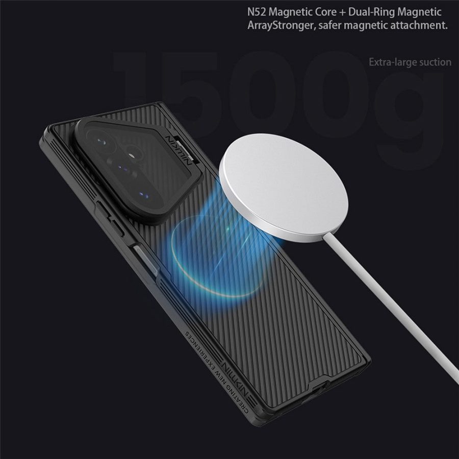 NILLKIN CamShield Prop Magnetic Series For Samsung Galaxy Z Fold8 Ultra Case TPU-PC Phone Cover with Clear Camera Lid