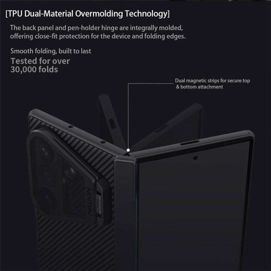 NILLKIN CamShield Prop Magnetic Series For Samsung Galaxy Z Fold8 Ultra Case TPU-PC Phone Cover with Clear Camera Lid