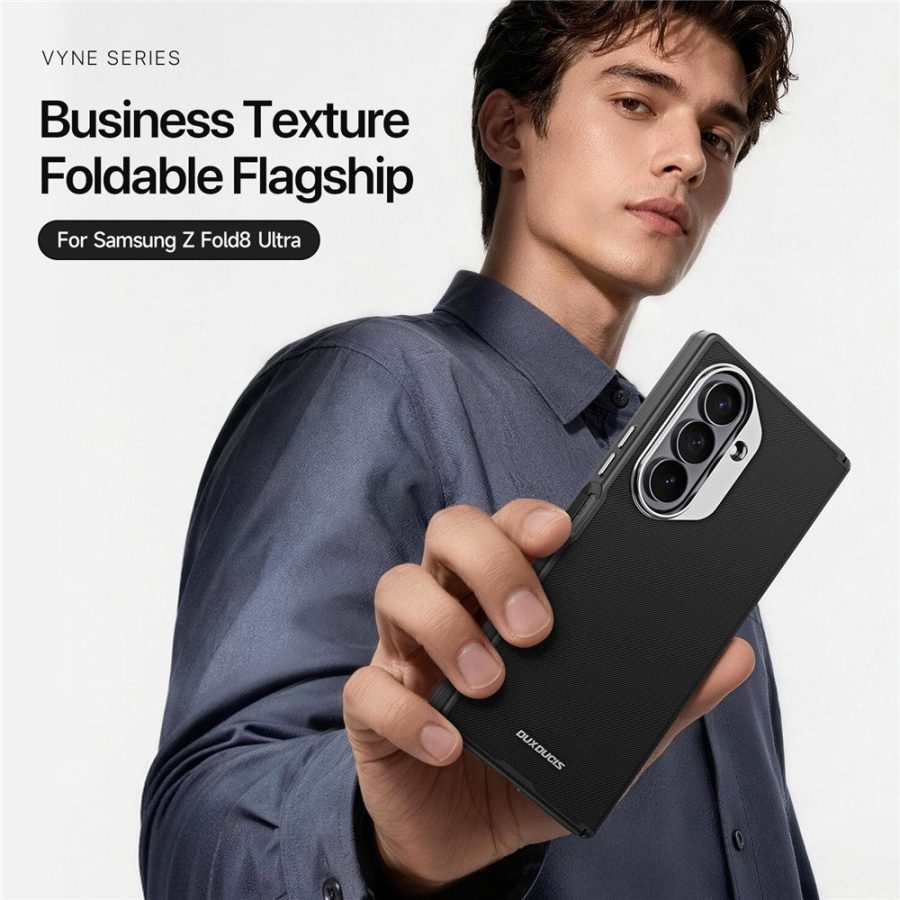 DUX DUCIS Vyne Series For Samsung Galaxy Z Fold8 Ultra Magnetic Case Hinge Protection PU Leather - TPU Protective Cover