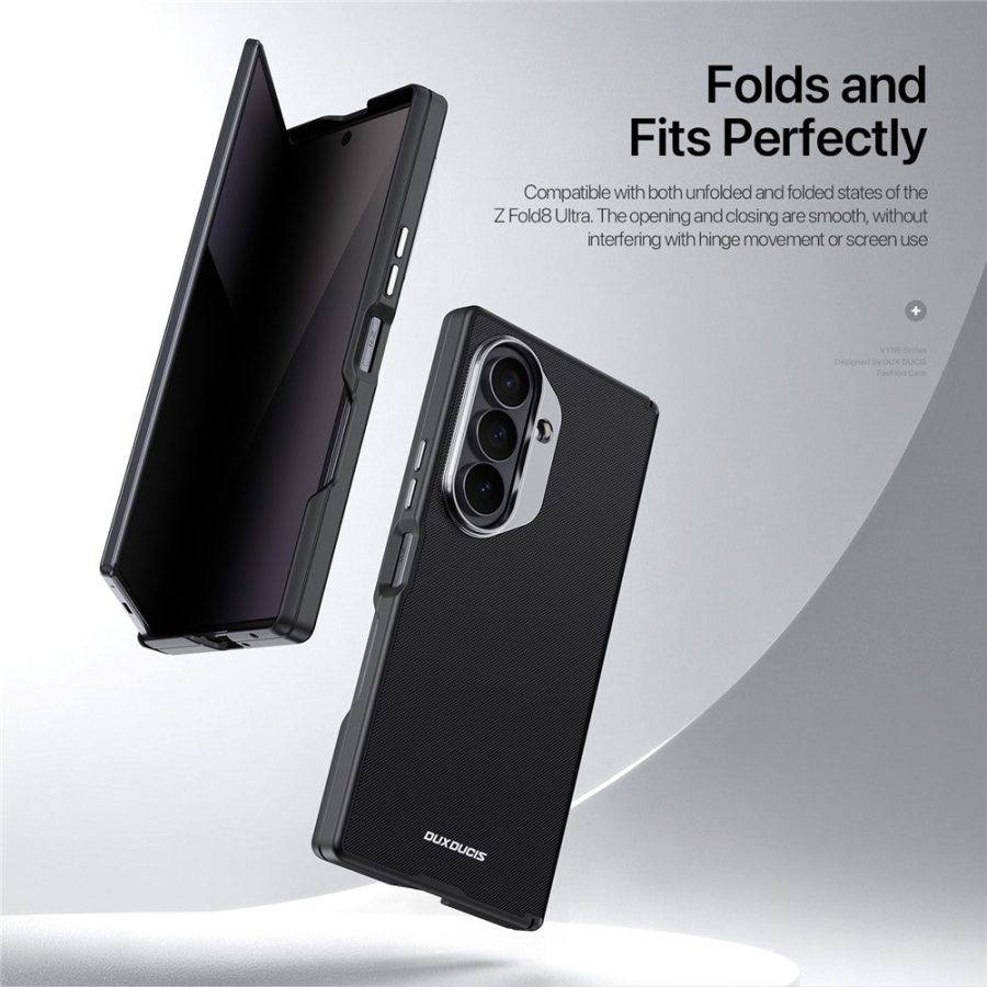 DUX DUCIS Vyne Series For Samsung Galaxy Z Fold8 Ultra Magnetic Case Hinge Protection PU Leather - TPU Protective Cover