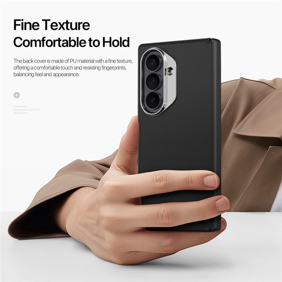DUX DUCIS Vyne Series For Samsung Galaxy Z Fold8 Ultra Magnetic Case Hinge Protection PU Leather - TPU Protective Cover