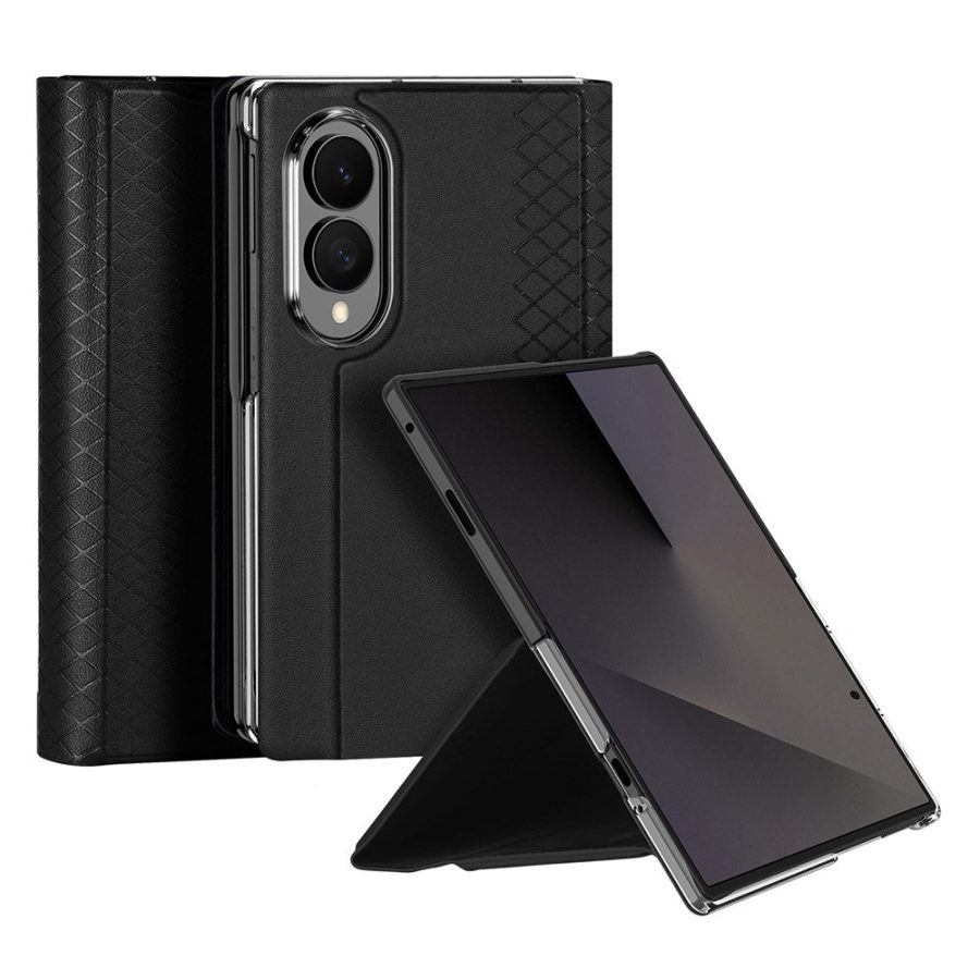 6601223524A-1 DUX DUCIS Bril Series for Samsung Galaxy Z Fold8 Cases with Card Slot Leather Phone Cover Stand