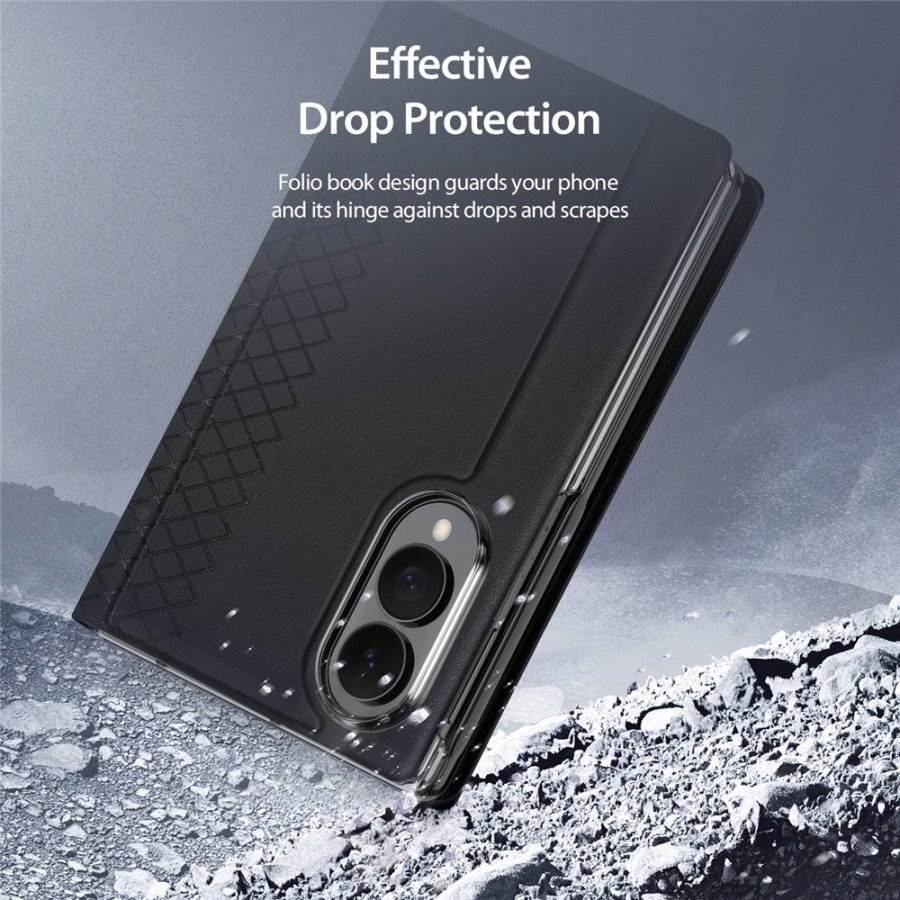 6601223524A-8 DUX DUCIS Bril Series for Samsung Galaxy Z Fold8 Cases with Card Slot Leather Phone Cover Stand