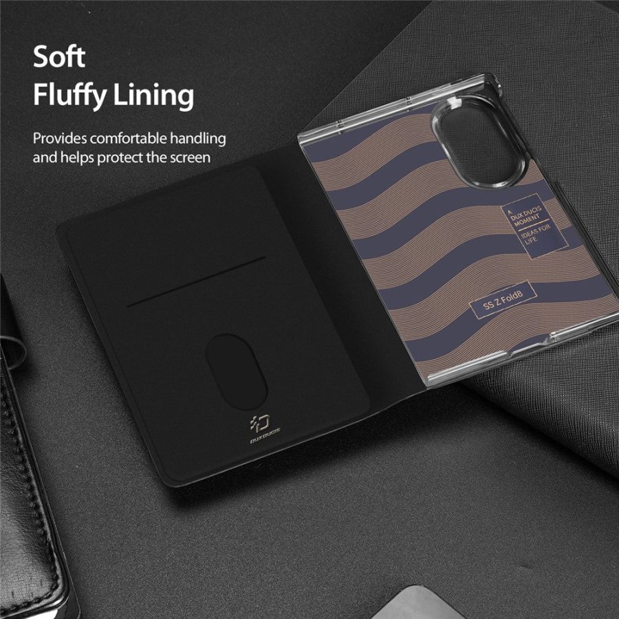 6601223524A-9 DUX DUCIS Bril Series for Samsung Galaxy Z Fold8 Cases with Card Slot Leather Phone Cover Stand