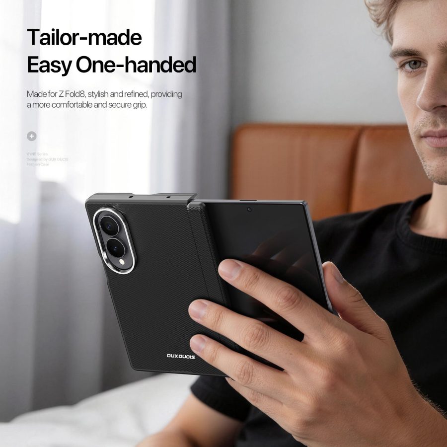 6601223741A-10 DUX DUCIS for Samsung Galaxy Z Fold8 VYNE Series Magnetic Case Electroplating PU Leather - TPU Protective Cover