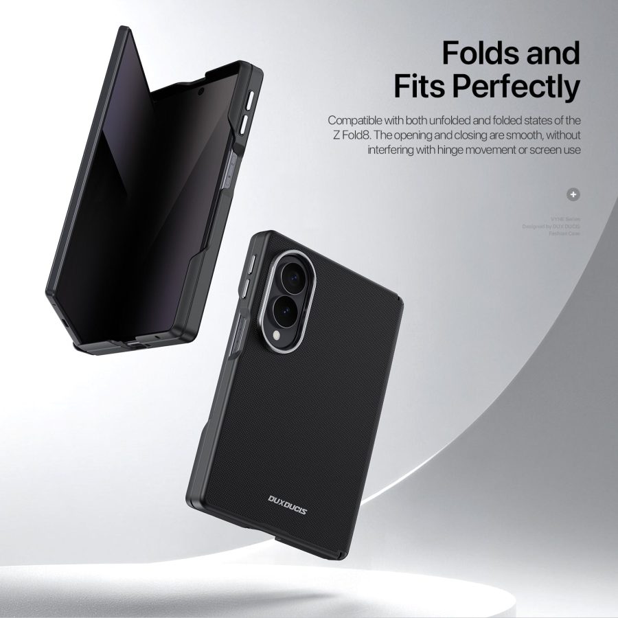 6601223741A-5 DUX DUCIS for Samsung Galaxy Z Fold8 VYNE Series Magnetic Case Electroplating PU Leather - TPU Protective Cover