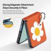 6601223742A-5 DUX DUCIS for Samsung Galaxy Z Flip8 Case Luvy Series PU Leather - PC Phone Case with Ring Holder / Strap