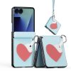 6601223742B-1 DUX DUCIS for Samsung Galaxy Z Flip8 Case Luvy Series PU Leather - PC Phone Case with Ring Holder / Strap