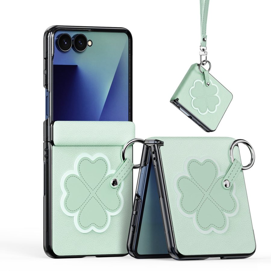6601223742E-1 DUX DUCIS for Samsung Galaxy Z Flip8 Case Luvy Series PU Leather - PC Phone Case with Ring Holder / Strap