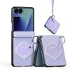 6601223742F-1 DUX DUCIS for Samsung Galaxy Z Flip8 Case Luvy Series PU Leather - PC Phone Case with Ring Holder / Strap