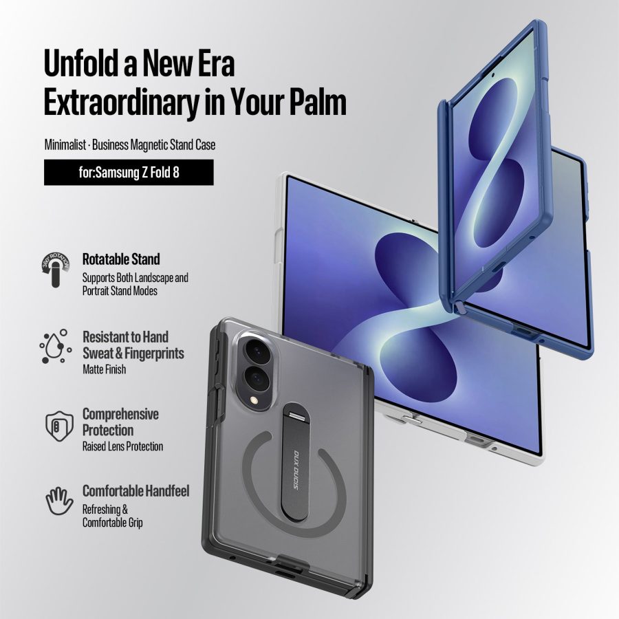 6601225862A-4 DUX DUCIS Kind Series For Samsung Galaxy Z Fold8 Case Magnetic Kickstand TPU-PC Matte Phone Cover