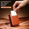 QIALINO For Samsung Galaxy Z Flip8 Case Oil-Waxed Genuine Leather Flip Phone Cover With Card Slot