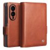 QIALINO For Samsung Galaxy Z Fold8 Case Oil-Waxed Genuine Leather Flip Stand Wallet Phone Cover