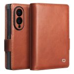 QIALINO For Samsung Galaxy Z Fold8 Case Oil-Waxed Genuine Leather Flip Stand Wallet Phone Cover