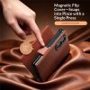 QIALINO For Samsung Galaxy Z Fold8 Case Oil-Waxed Genuine Leather Flip Stand Wallet Phone Cover