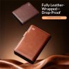 QIALINO For Samsung Galaxy Z Fold8 Case Oil-Waxed Genuine Leather Flip Stand Wallet Phone Cover