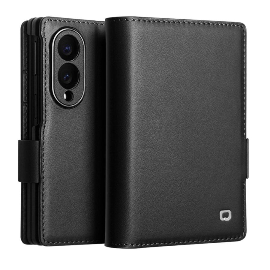 6601226300A-1_febf8df6-2a4f-4b0b-b1d4-8c4e12edb824 QIALINO For Samsung Galaxy Z Fold8 Case Matte Genuine Leather Flip Stand Wallet Phone Cover