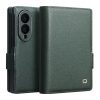 6601226300C-1 QIALINO For Samsung Galaxy Z Fold8 Case Matte Genuine Leather Flip Stand Wallet Phone Cover