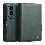 QIALINO For Samsung Galaxy Z Fold8 Case Matte Genuine Leather Flip Stand Wallet Phone Cover