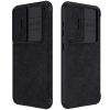 660126620A-1 NILLKIN Qin Pro Series for Samsung Galaxy S23+ PU Leather Phone Case Card Holder Folio Flip Cover with Slide Lens Protector