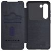 660126620A-3 NILLKIN Qin Pro Series for Samsung Galaxy S23+ PU Leather Phone Case Card Holder Folio Flip Cover with Slide Lens Protector