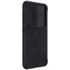 660126620A-7 NILLKIN Qin Pro Series for Samsung Galaxy S23+ PU Leather Phone Case Card Holder Folio Flip Cover with Slide Lens Protector