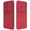 660126620C-1 NILLKIN Qin Pro Series for Samsung Galaxy S23+ PU Leather Phone Case Card Holder Folio Flip Cover with Slide Lens Protector
