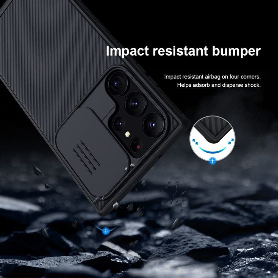 NILLKIN CamShield Pro Series for Samsung Galaxy S23 Ultra Anti-drop PC - TPU Cover Phone Case with Slide Camera Protector