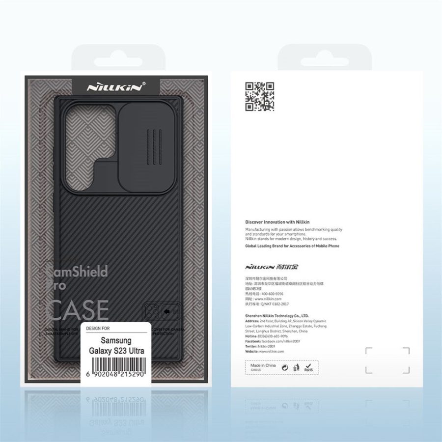 NILLKIN CamShield Pro Series for Samsung Galaxy S23 Ultra Anti-drop PC - TPU Cover Phone Case with Slide Camera Protector