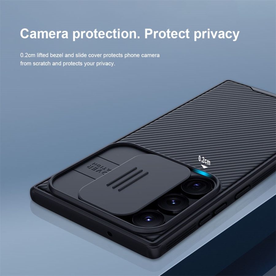 NILLKIN CamShield Pro Series for Samsung Galaxy S23 Ultra Anti-drop PC - TPU Cover Phone Case with Slide Camera Protector