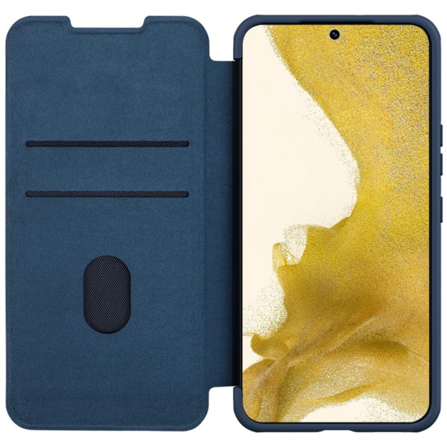 660127990B-2 NILLKIN Qin Pro Series Shockproof Phone Case for Samsung Galaxy S23 Slide Lens Protection Phone Cover with Card Slots