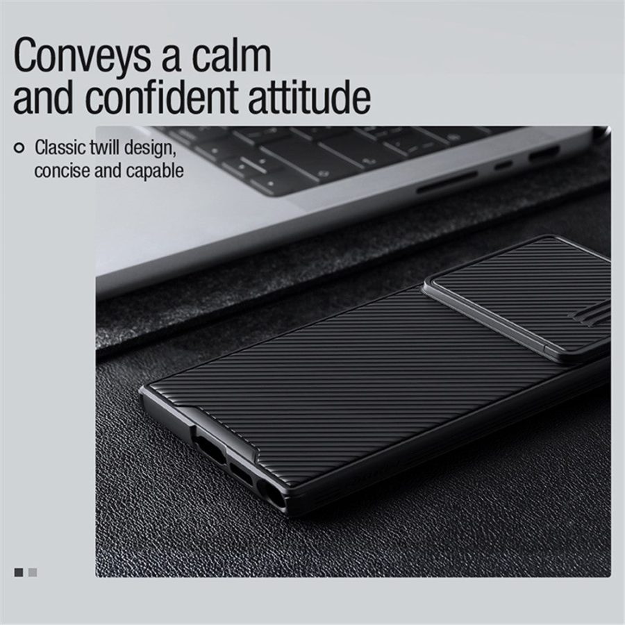660131197A-4 NILLKIN CamShield S Series for Samsung Galaxy S23 Ultra PC - TPU Phone Case Slide Lens Protection Drop-proof Cover