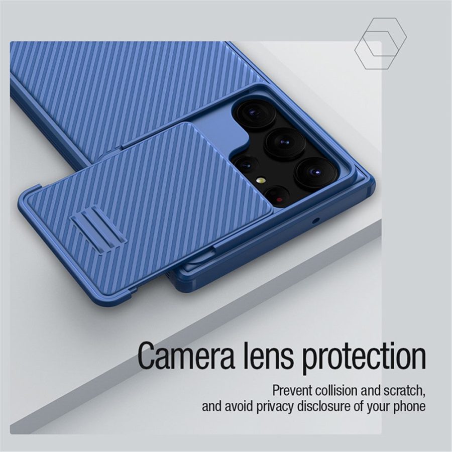 660131197A-5 NILLKIN CamShield S Series for Samsung Galaxy S23 Ultra PC - TPU Phone Case Slide Lens Protection Drop-proof Cover