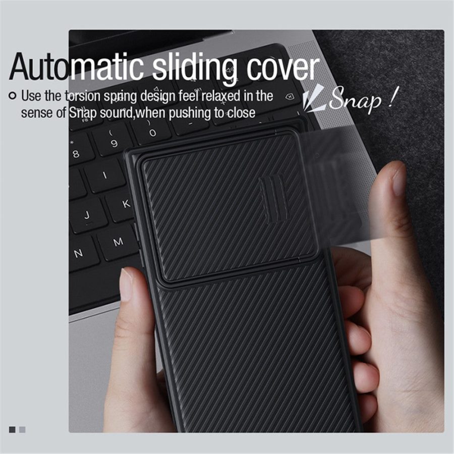 660131197A-6 NILLKIN CamShield S Series for Samsung Galaxy S23 Ultra PC - TPU Phone Case Slide Lens Protection Drop-proof Cover