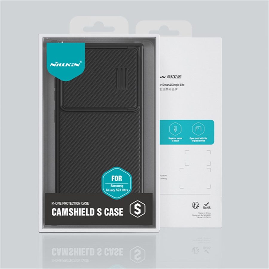 660131197A-9 NILLKIN CamShield S Series for Samsung Galaxy S23 Ultra PC - TPU Phone Case Slide Lens Protection Drop-proof Cover