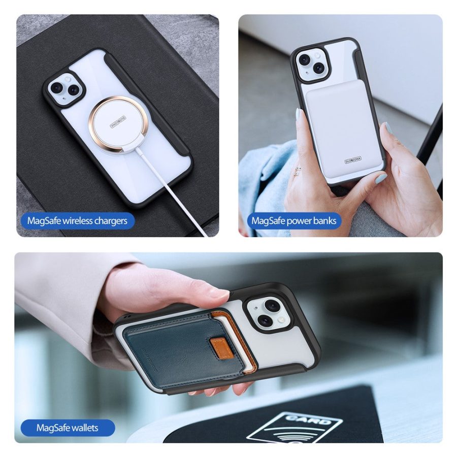 660150727B-5 DUX DUCIS Skin X Pro Series For iPhone 15 Leather Case Flip Cover Compatible with MagSafe