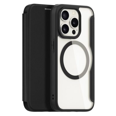 660150728A-1 DUX DUCIS Skin X Pro Series For iPhone 15 Pro Leather Case Flip Cover Compatible with MagSafe
