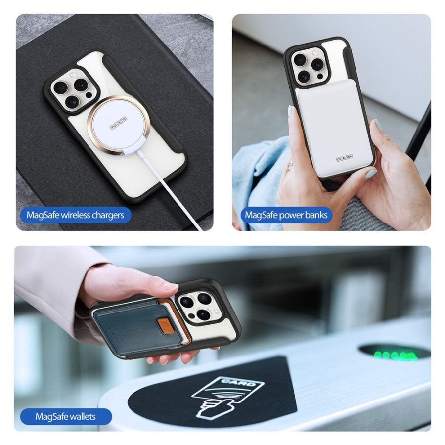 660150728A-5 DUX DUCIS Skin X Pro Series For iPhone 15 Pro Leather Case Flip Cover Compatible with MagSafe