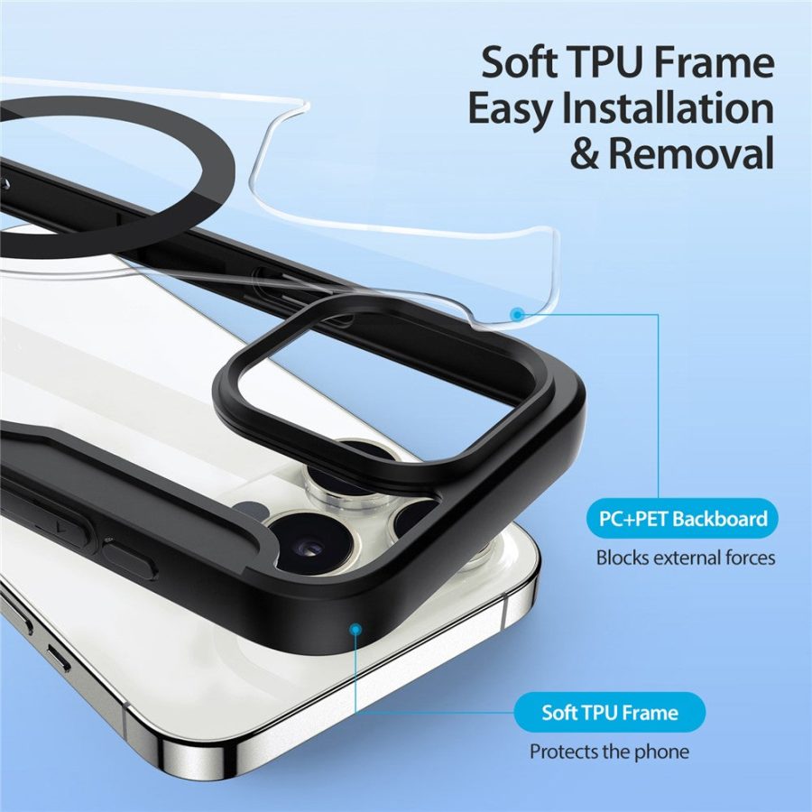660150728A-9 DUX DUCIS Skin X Pro Series For iPhone 15 Pro Leather Case Flip Cover Compatible with MagSafe