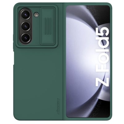 660154295B-1 NILLKIN For Samsung Galaxy Z Fold5 Case Dual Layer Shockproof Hard PC Soft Silicone Phone Cover with Slide Camera Lens