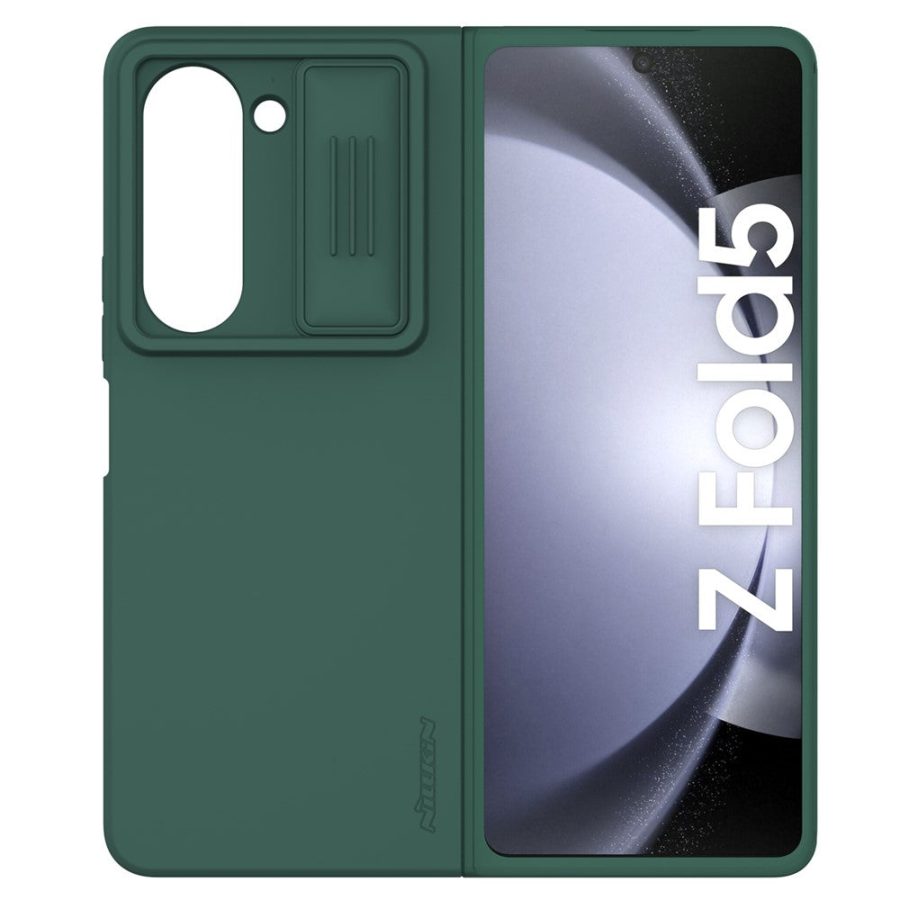 660154295B-6 NILLKIN For Samsung Galaxy Z Fold5 Case Dual Layer Shockproof Hard PC Soft Silicone Phone Cover with Slide Camera Lens