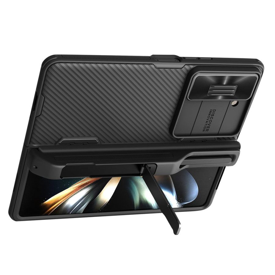 660154298A-2 NILLKIN CamShield Fold For Samsung Galaxy Z Fold5 Case Shockproof Phone Cover Kickstand Shell with Pen Slot