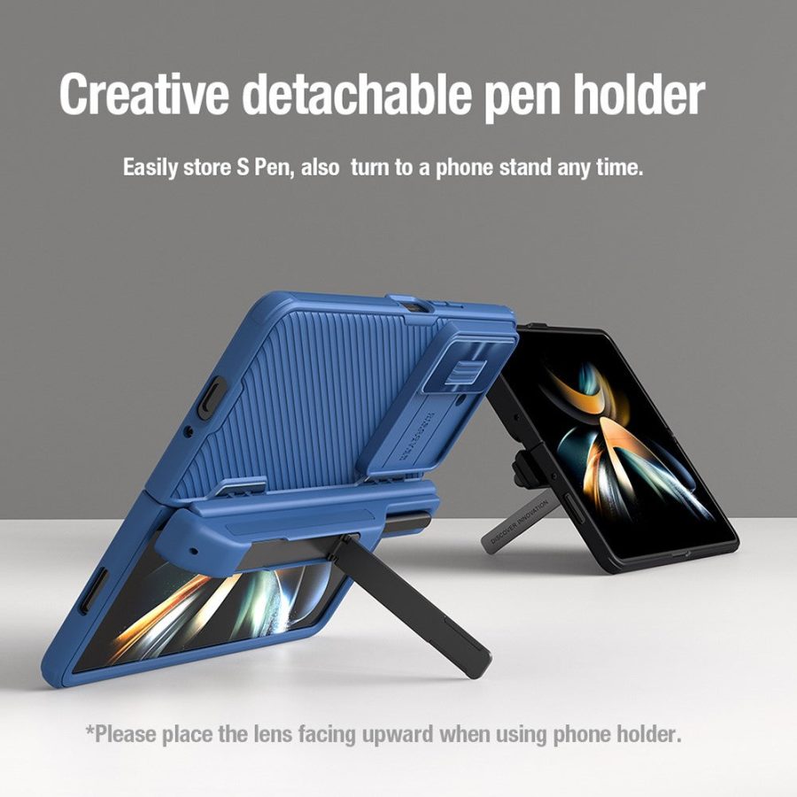 660154298A-8 NILLKIN CamShield Fold For Samsung Galaxy Z Fold5 Case Shockproof Phone Cover Kickstand Shell with Pen Slot