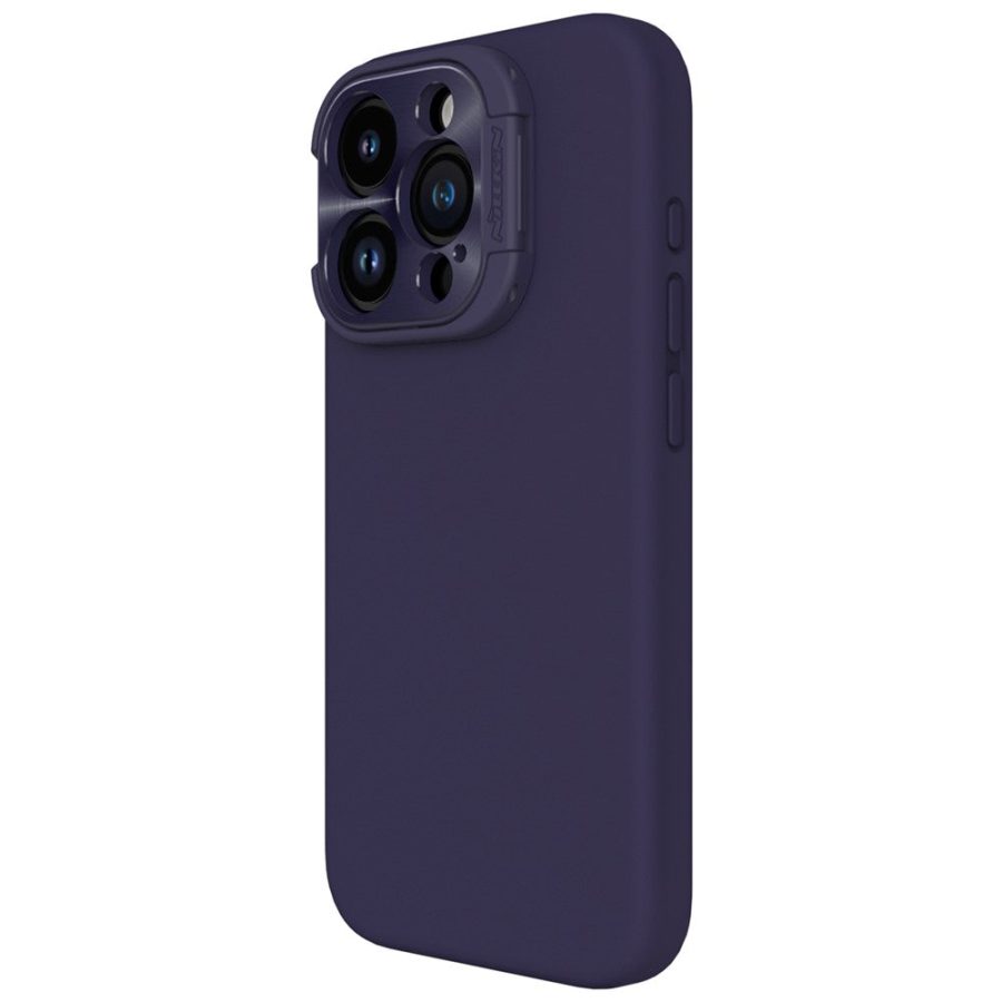 NILLKIN Lenswing Magnetic Phone Case for iPhone 15 Pro Max Camera Lens Guard Kickstand Silicone Cover Compatible with MagSafe