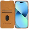 NILLKIN Qin Pro Series for iPhone 15 Plus Slide Camera Lid PU Leather Phone Case Protective Cover with Card Slot