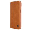 NILLKIN Qin Pro Series for iPhone 15 Plus Slide Camera Lid PU Leather Phone Case Protective Cover with Card Slot