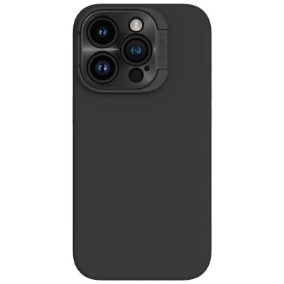 660154305A-1 NILLKIN Lenswing Magnetic Phone Case for iPhone 15 Pro Soft Silicone Camera Lens Frame Kickstand Cover