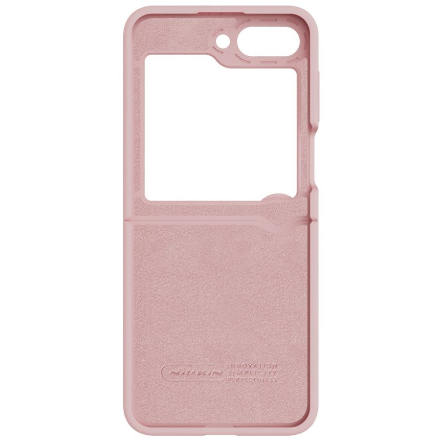 660154306A-3 NILLKIN For Samsung Galaxy Z Flip5 Liquid Case Silicone Finger Strap Kickstand Protective Phone Cover