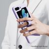 660154306A-6 NILLKIN For Samsung Galaxy Z Flip5 Liquid Case Silicone Finger Strap Kickstand Protective Phone Cover