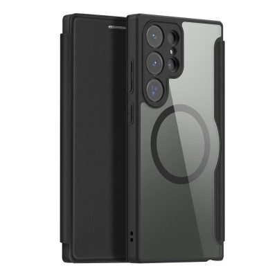 660158012A-1 DUX DUCIS Skin X Pro Series For Samsung Galaxy S23 Ultra Leather Case Flip Cover Magnetic Case